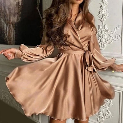 DressBetty -  Satin Sashes A Line Mini Dress