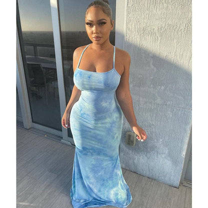 DressBetty - Elegant Backless  Vacation Lace Up Sundress