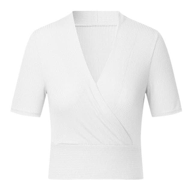 DressBetty - Womens Summer  Casual Solid Deep V Neck Blouse Tops
