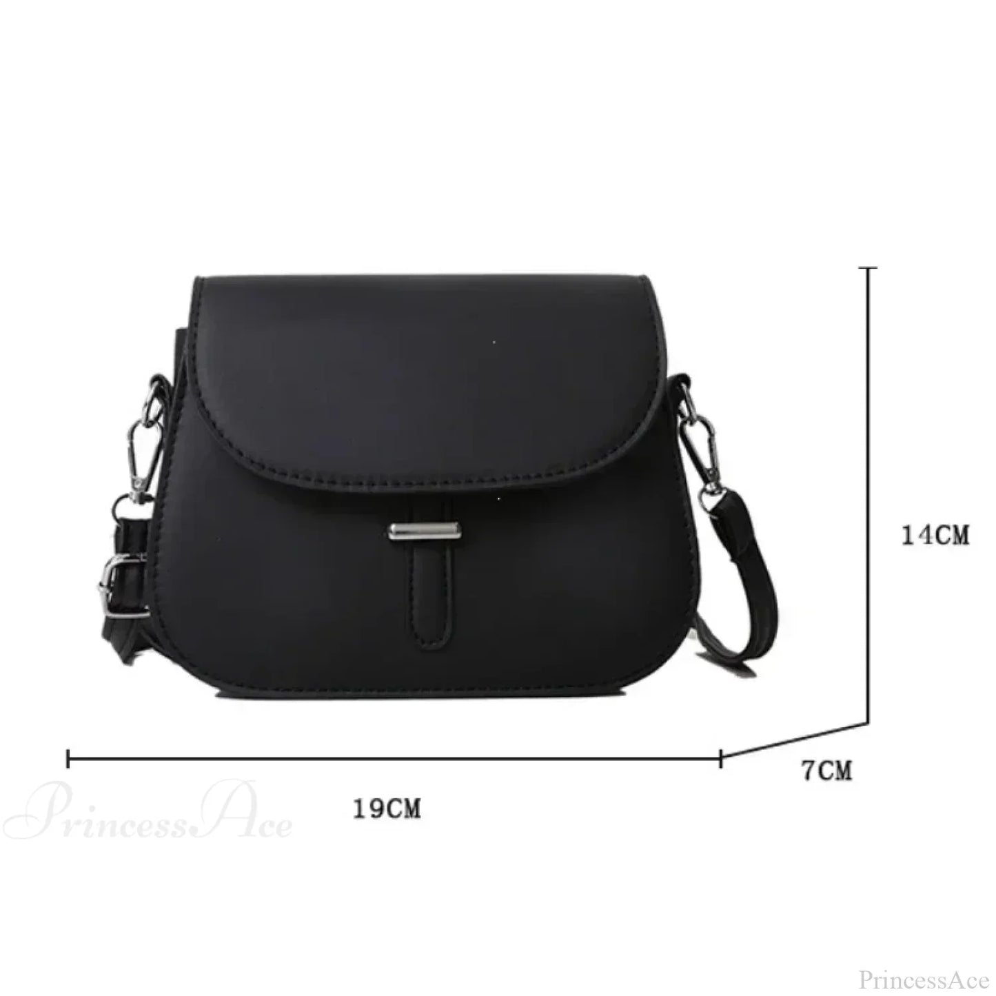 PU Leather Saddle Crossbody Shoulder Bag