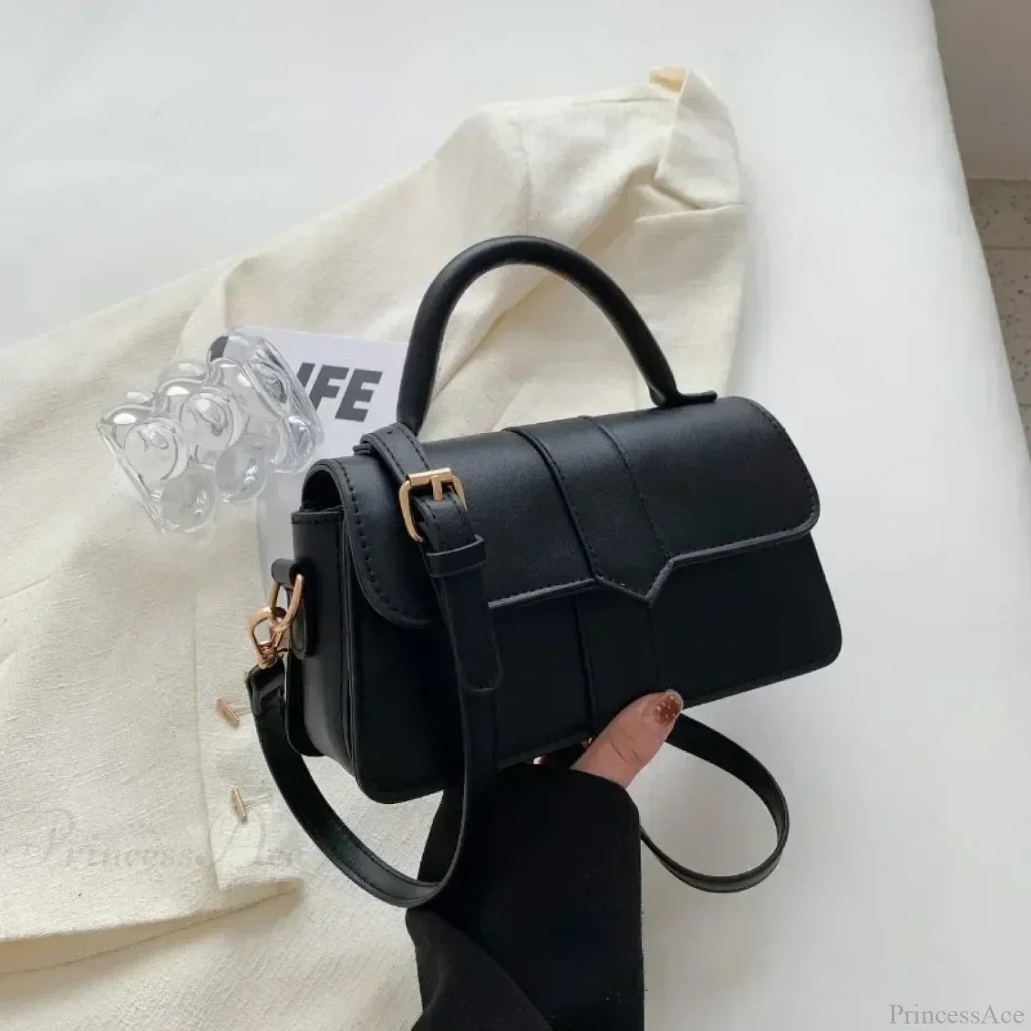 PU Leather Vintage Crossbody Underarm Satchel Women Handbag
