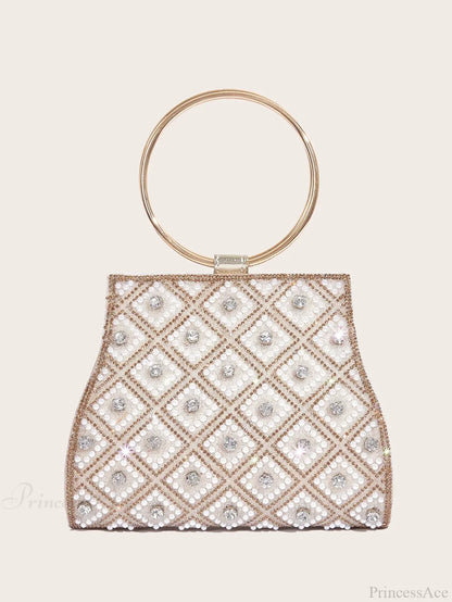 PU Rhinestone Clutch Bag for Women Party Wedding Fashion