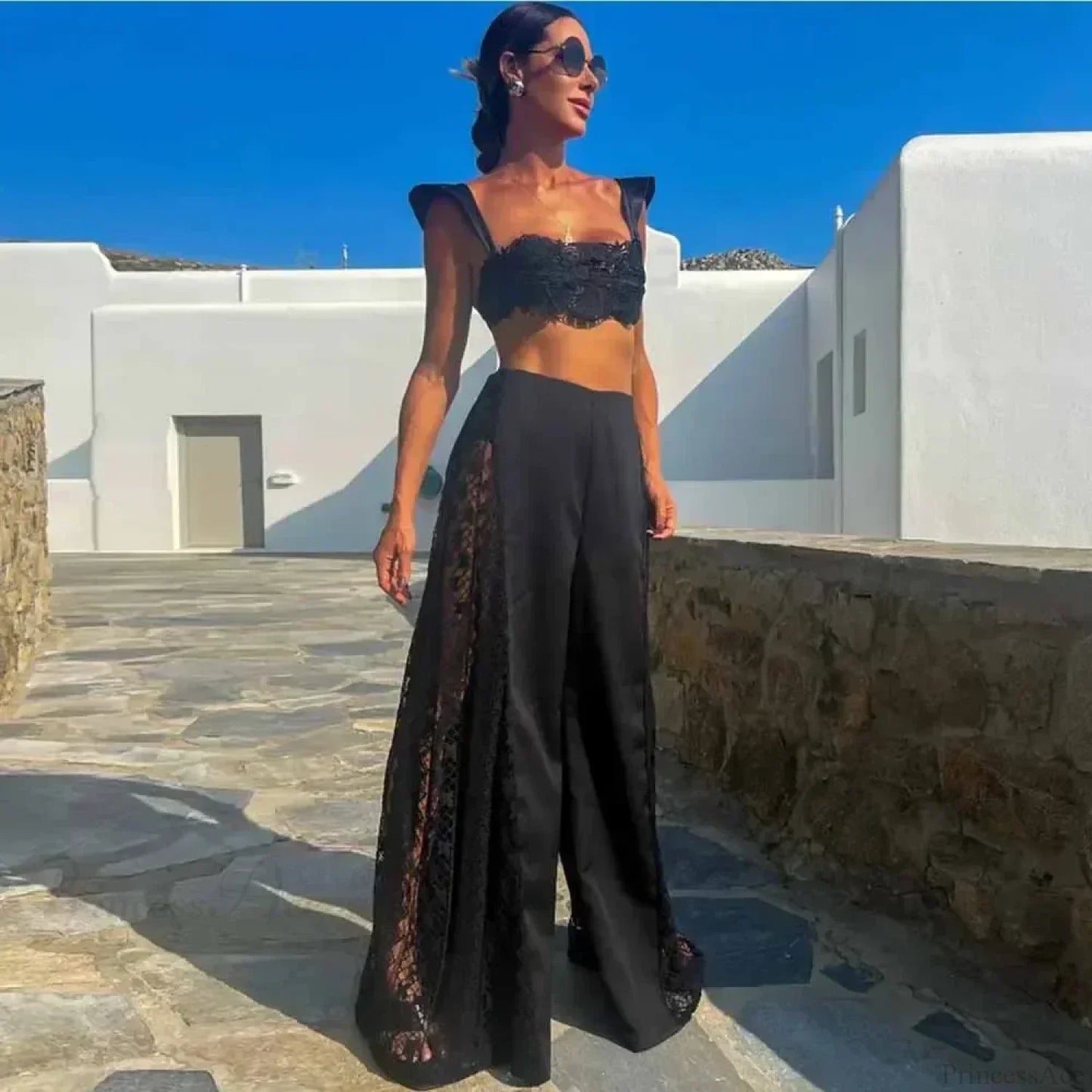 Conjunto de bikini push-up con traje de baño de lino de tres piezas
