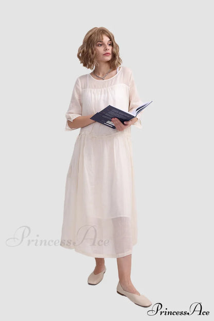 Ramona Dress in Ramie fabric