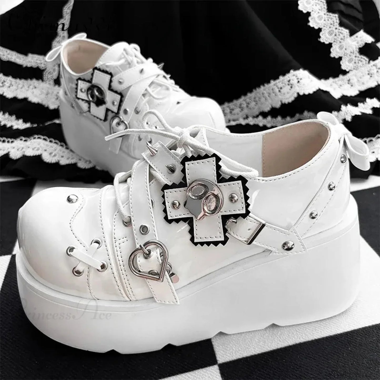 Rebellious Dark Lolita Muffin Shoe