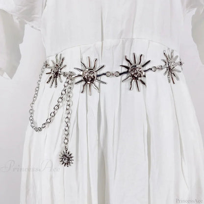 Rebellious Dark Urban Layered Waist Chain Belt