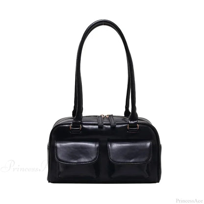 Red Patent Leather Hobo Shoulder Bag