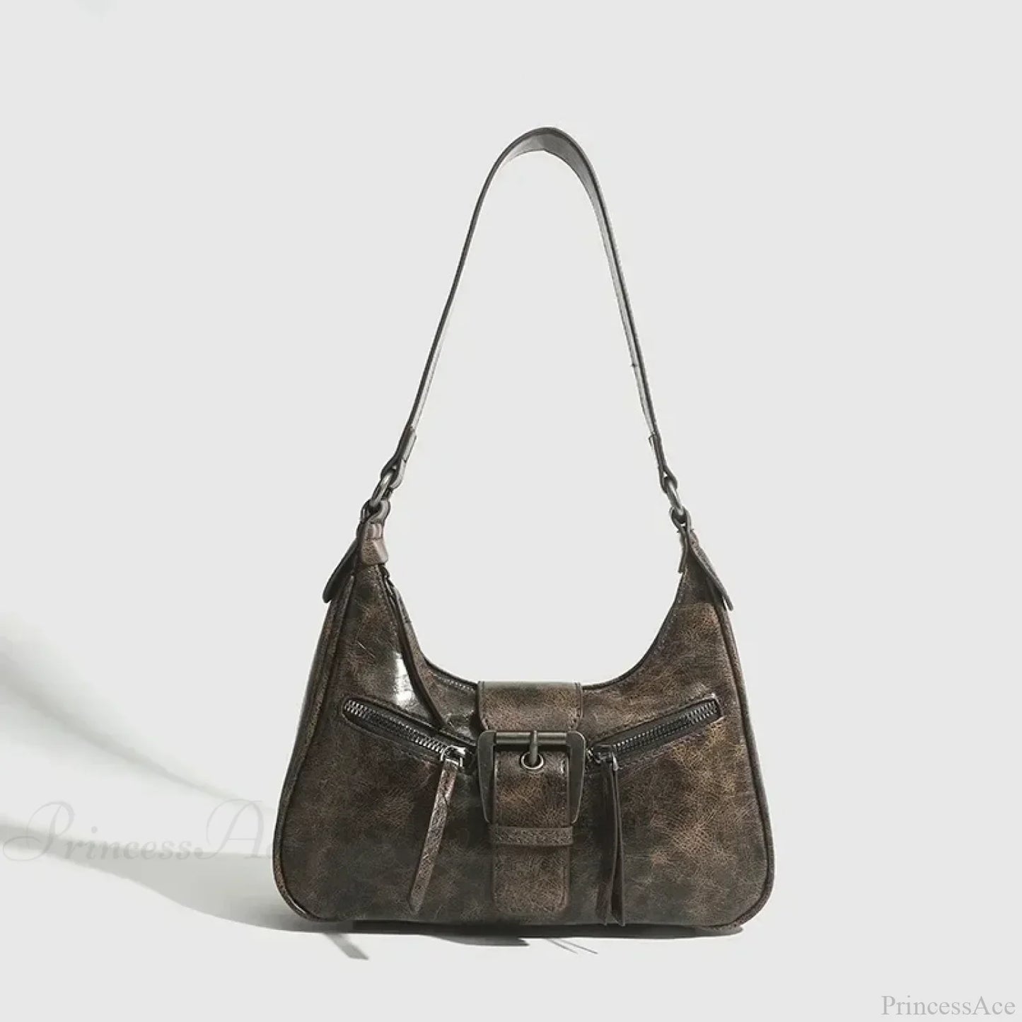 Retro Belt Design PU Leather Shoulder Bag