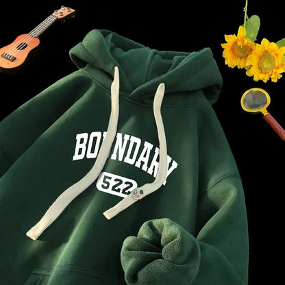 Retro Casual High Street Letter Hoodie