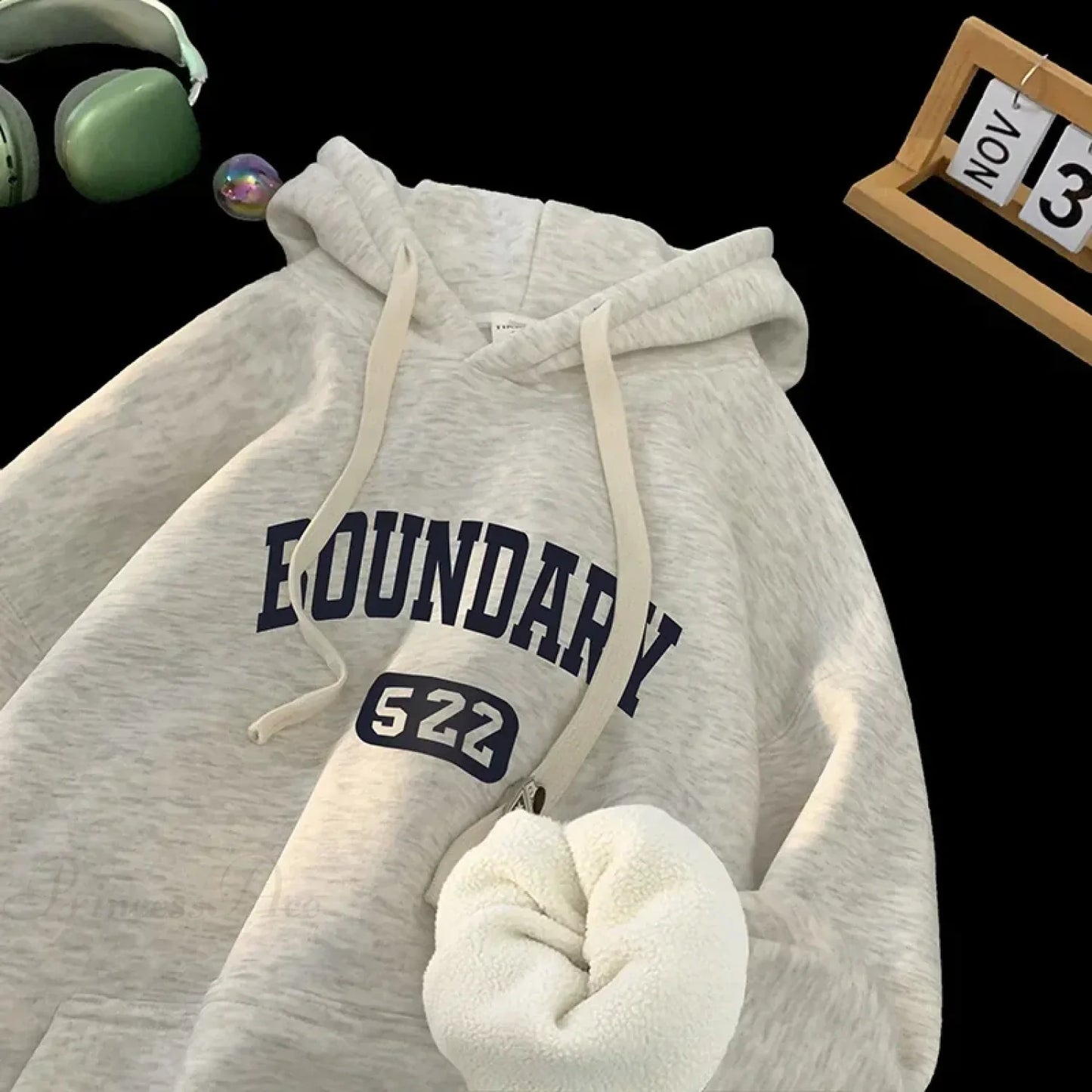 Retro Casual High Street Letter Hoodie