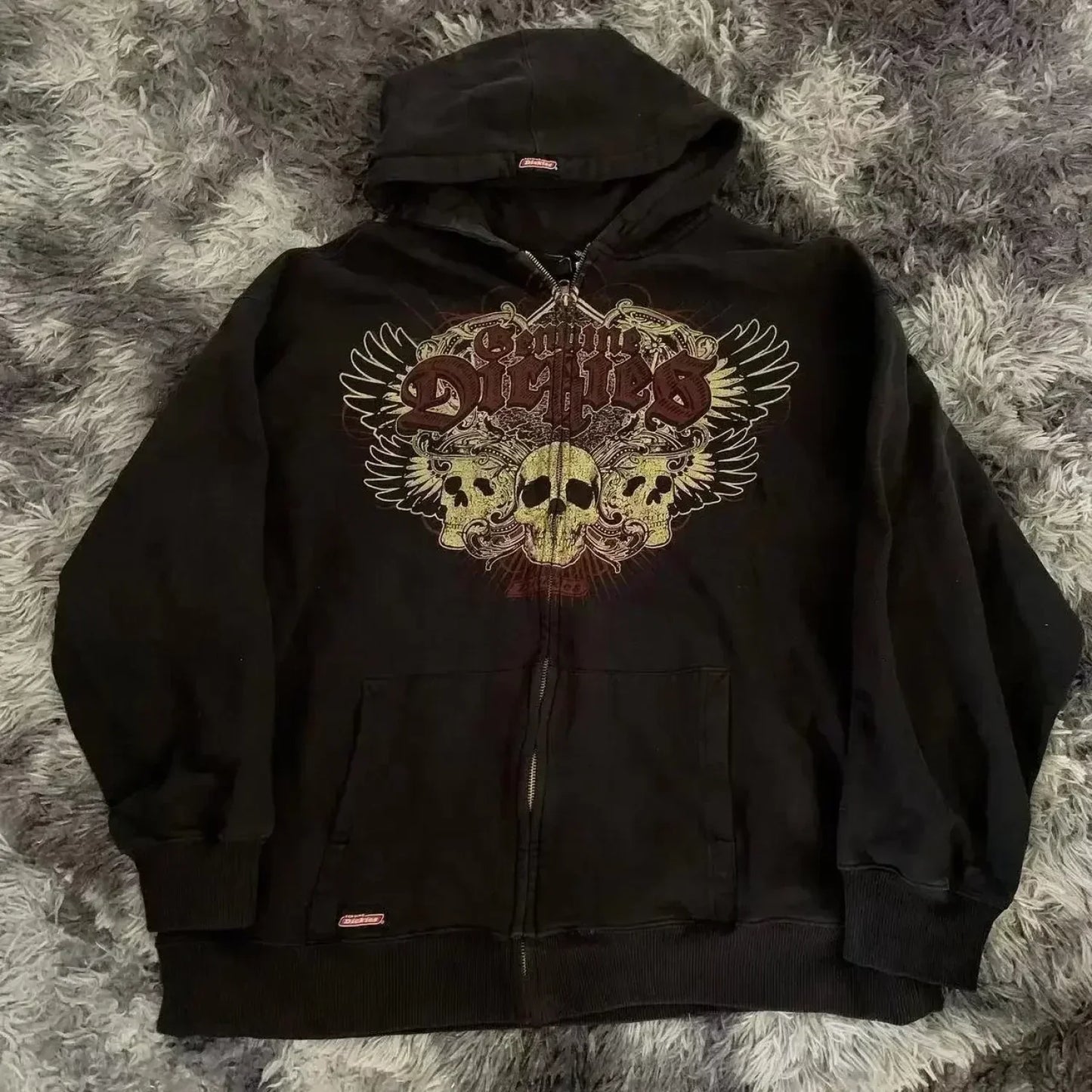 Retro Pattern Zipper Hoodie