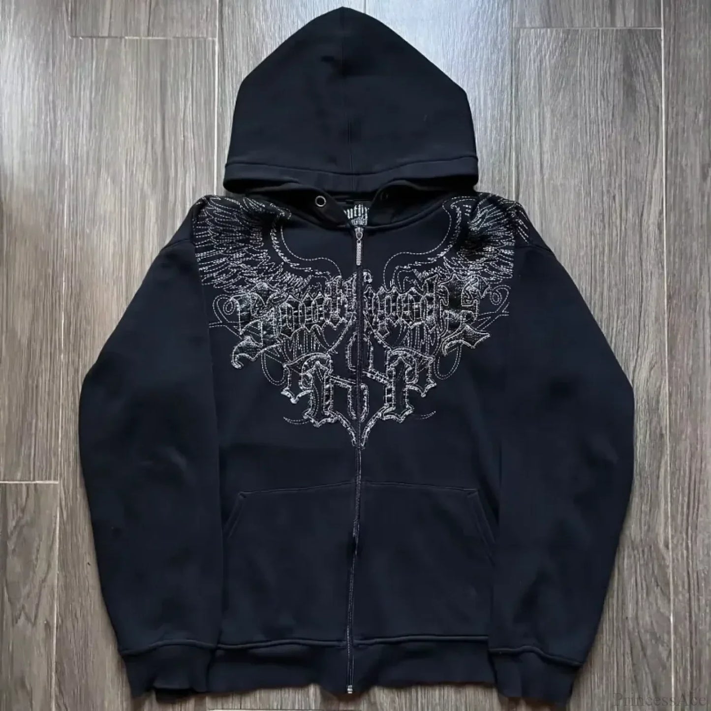 Retro Pattern Zipper Hoodie