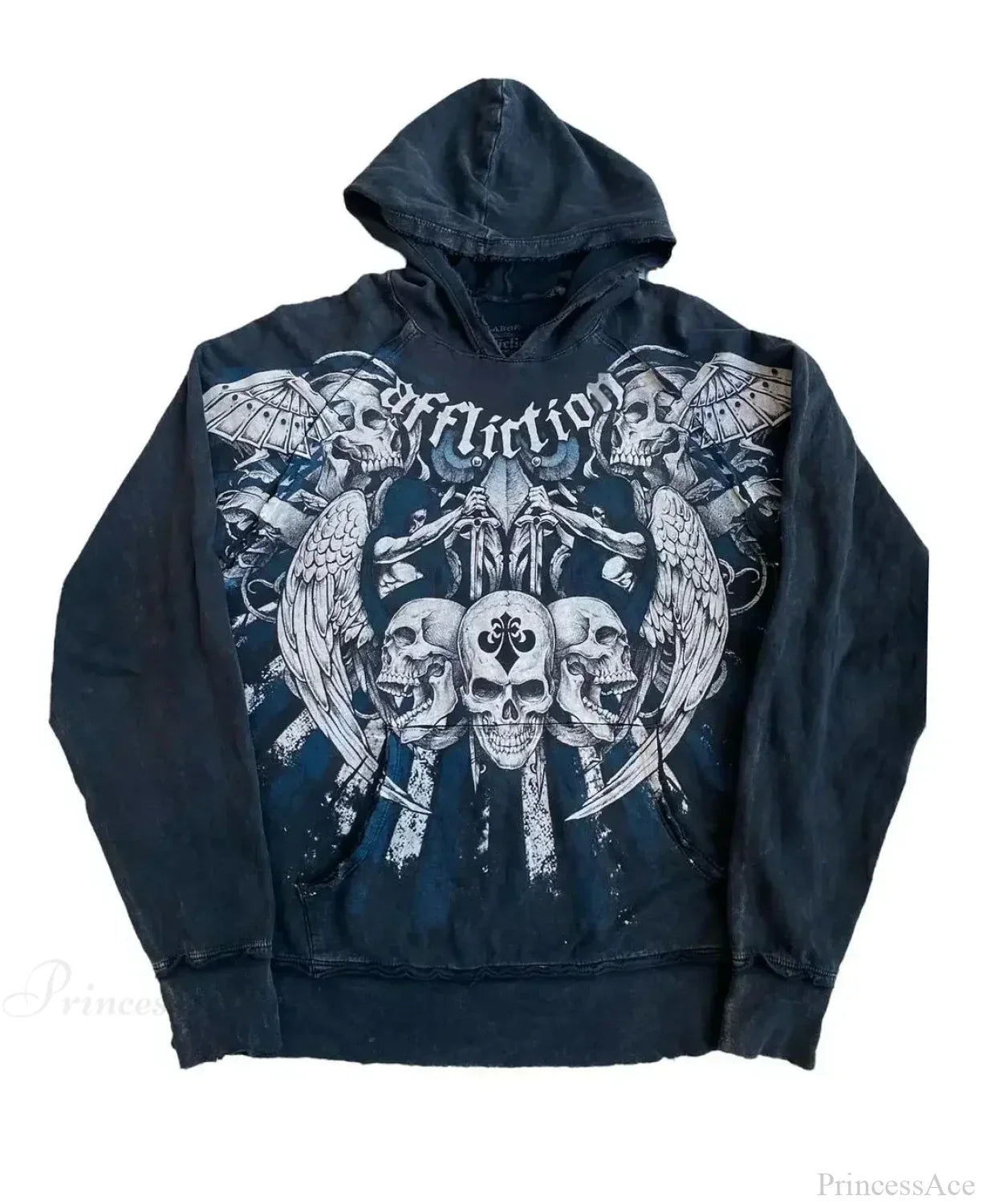 Retro Pattern Zipper Hoodie