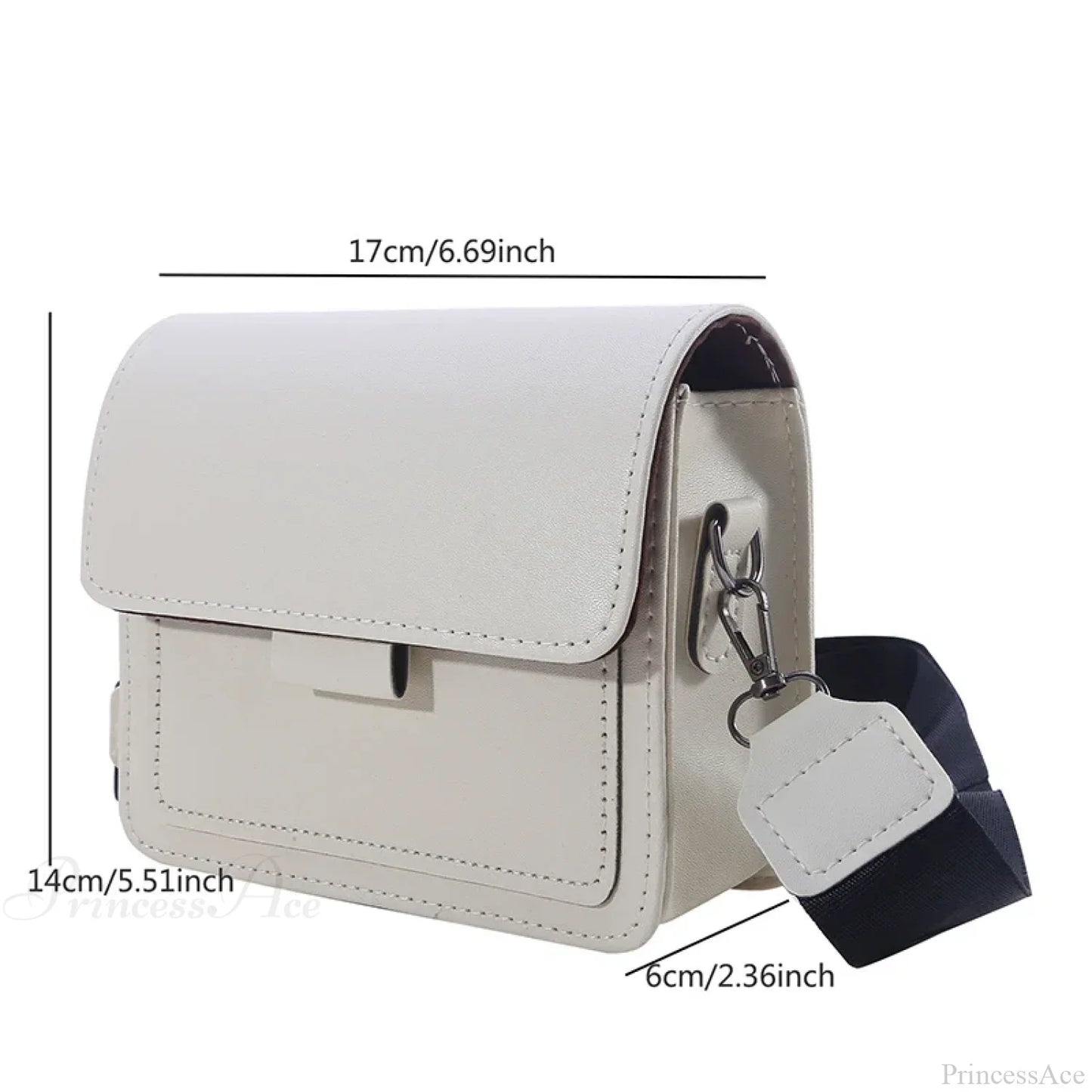 Retro Square Wide Strap Crossbody