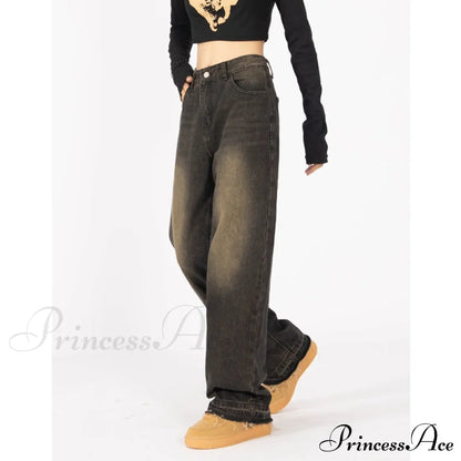 Retro Style Wide Leg Demin Jeans