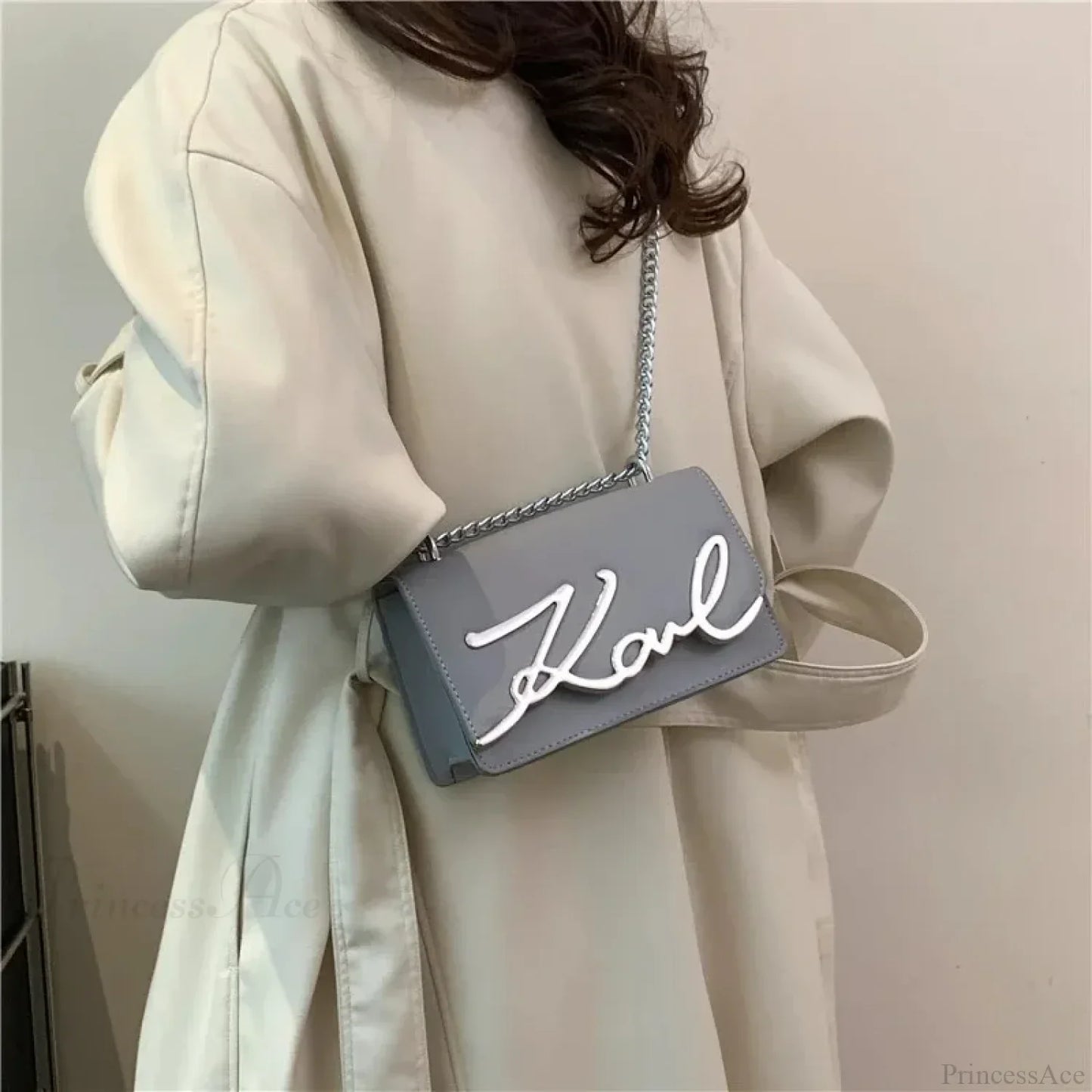 Retro Zipper Square Shoulder Tote Bag