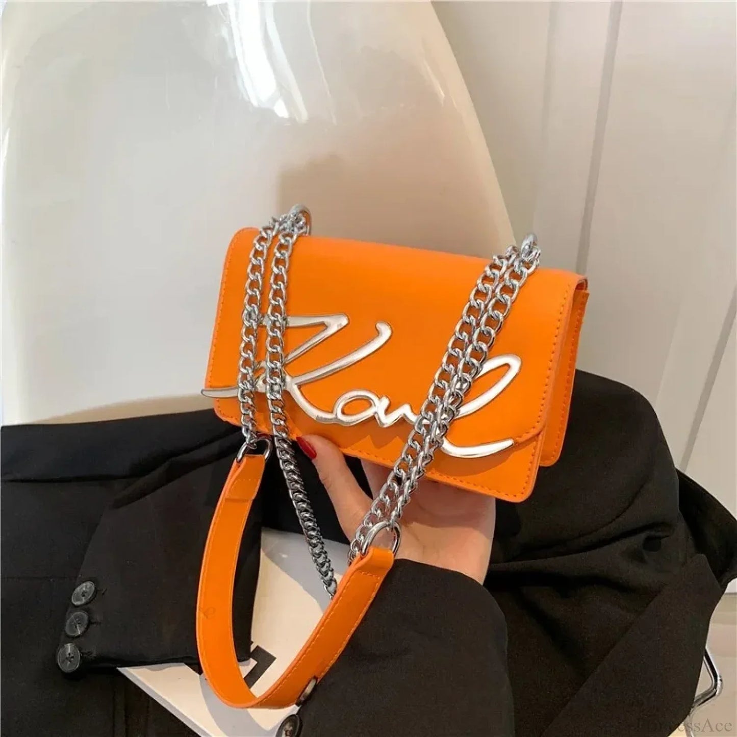 Retro Zipper Square Shoulder Tote Bag