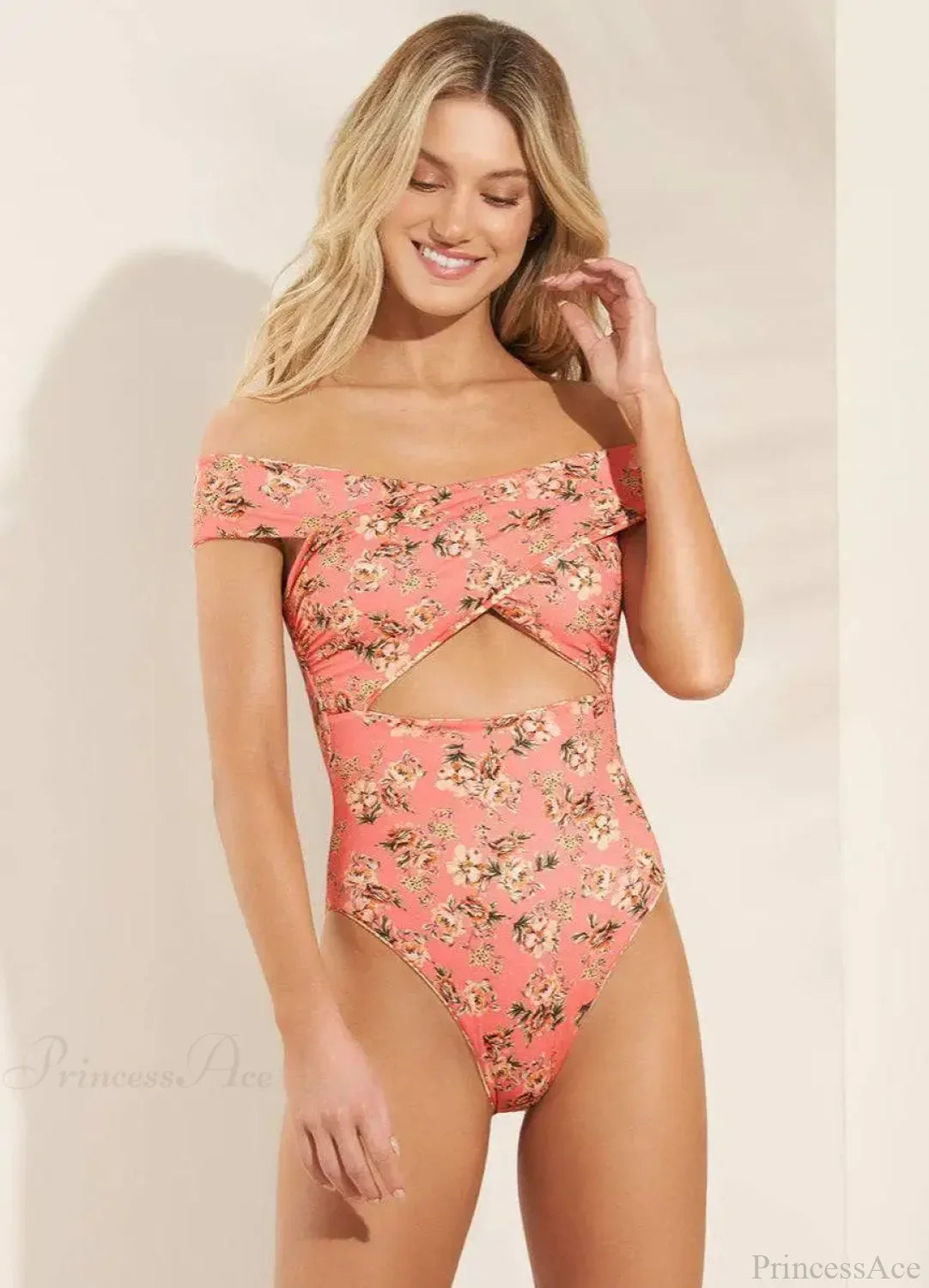 Traje de baño de una pieza estampado reversible