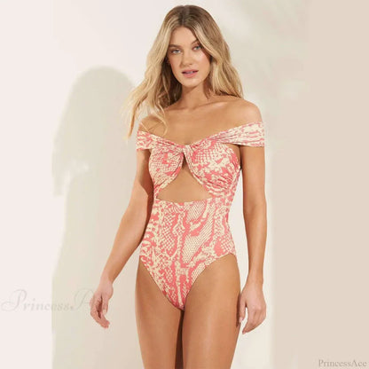 Traje de baño de una pieza estampado reversible
