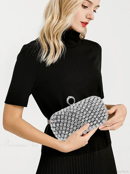 Rhinestone Square Purse Designer Shoulder Bag Evening Bag