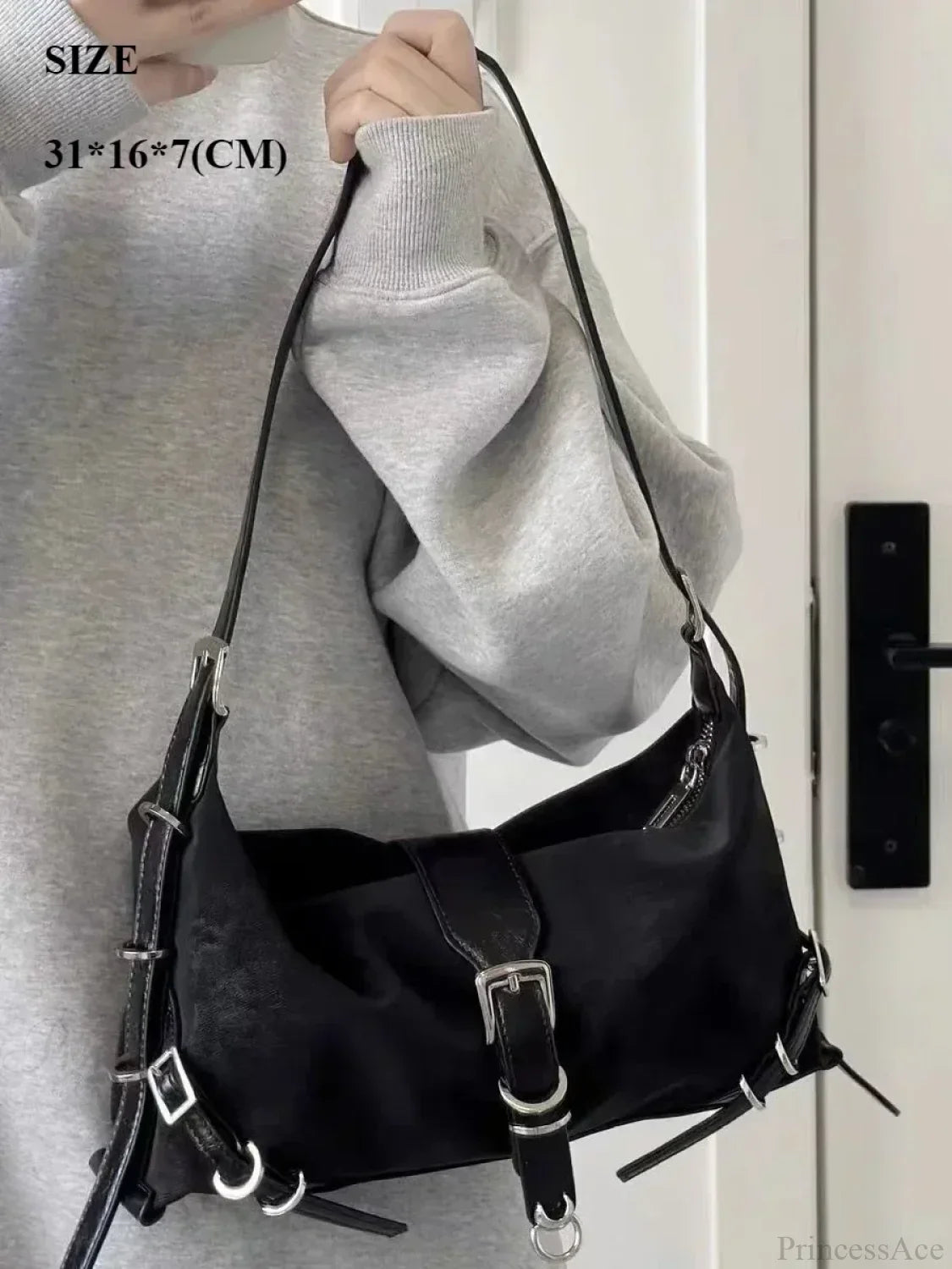 Richme Punk Chain Crossbody Shoulder Bag
