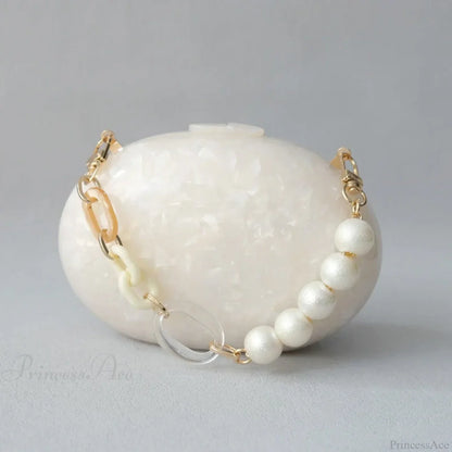 Round Acrylic Party Clutch Wristlet