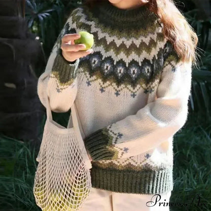 Round Neck Casual Cozy Comfortable Loose Long Sleeve Stylish Autumnal Sweater