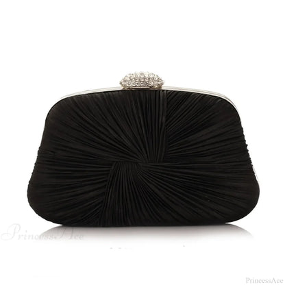 Royal Blue Pleat Pillow Shaped Clutch Bag Wedding Bridal Party Purse