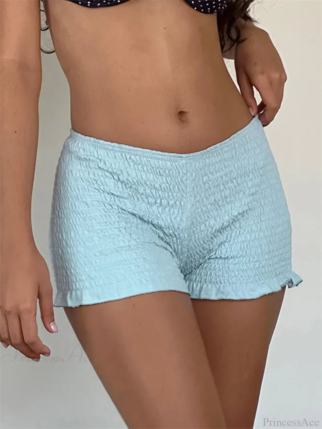 Ruched Ruffled Elastic Waist Short