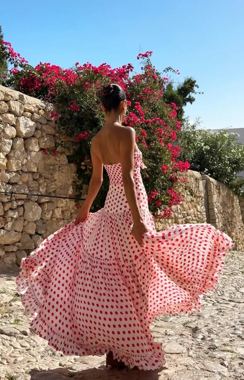 Bañador de una pieza con estampado y volantes