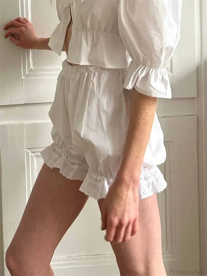 Ruffled Bubble Lounge Short