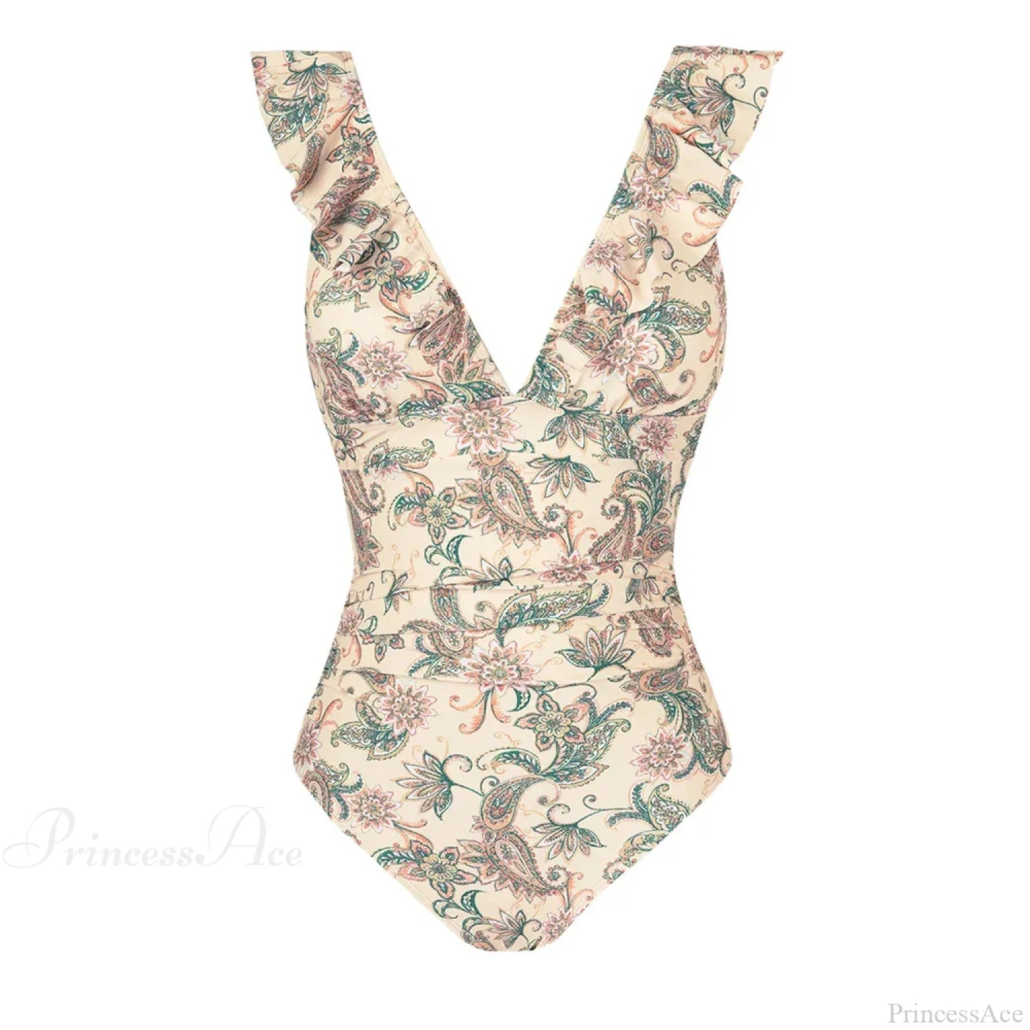 Conjunto de dos piezas floral con volantes y lazada en la espalda
