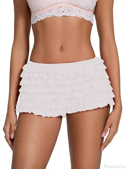 Ruffled Tiered Back Bow Short