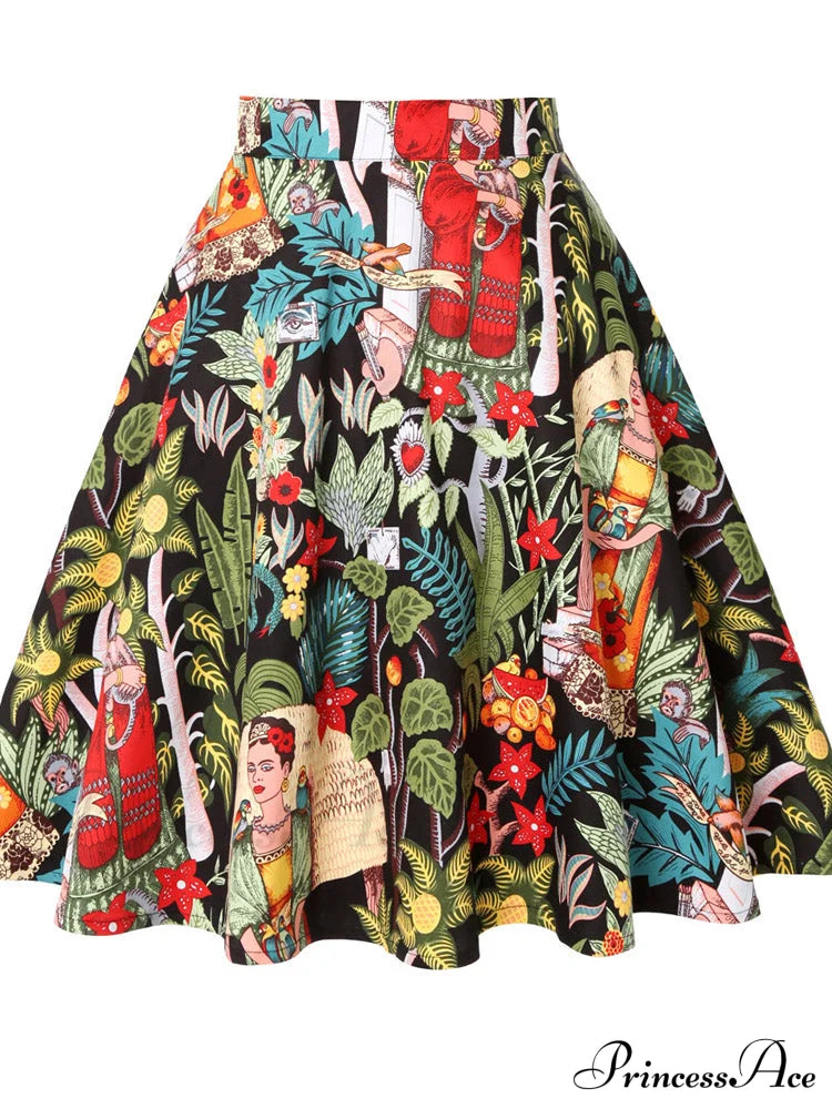 Runway Vintage Rockabilly Midi Skirt