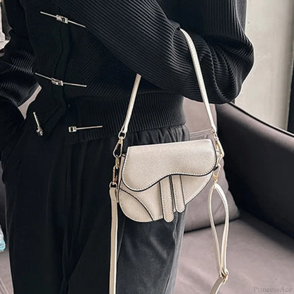 Saddle Messenger Leather Crossbody Shoulder Handbag