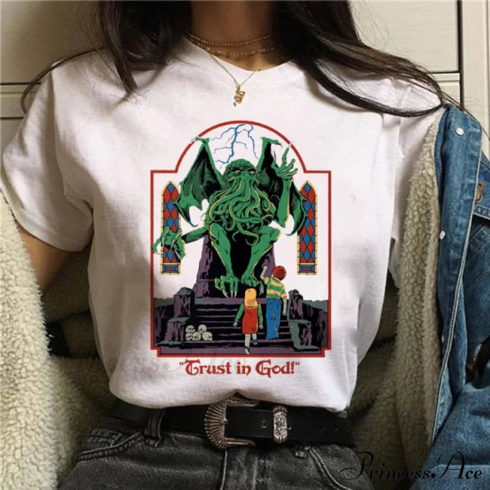 Satan Horror Demon Death Scary Devil Funny T-shirt