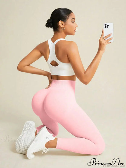 Seamless Yoga Sports Stretchy High Waist Fitness Sports Activewear Leggings