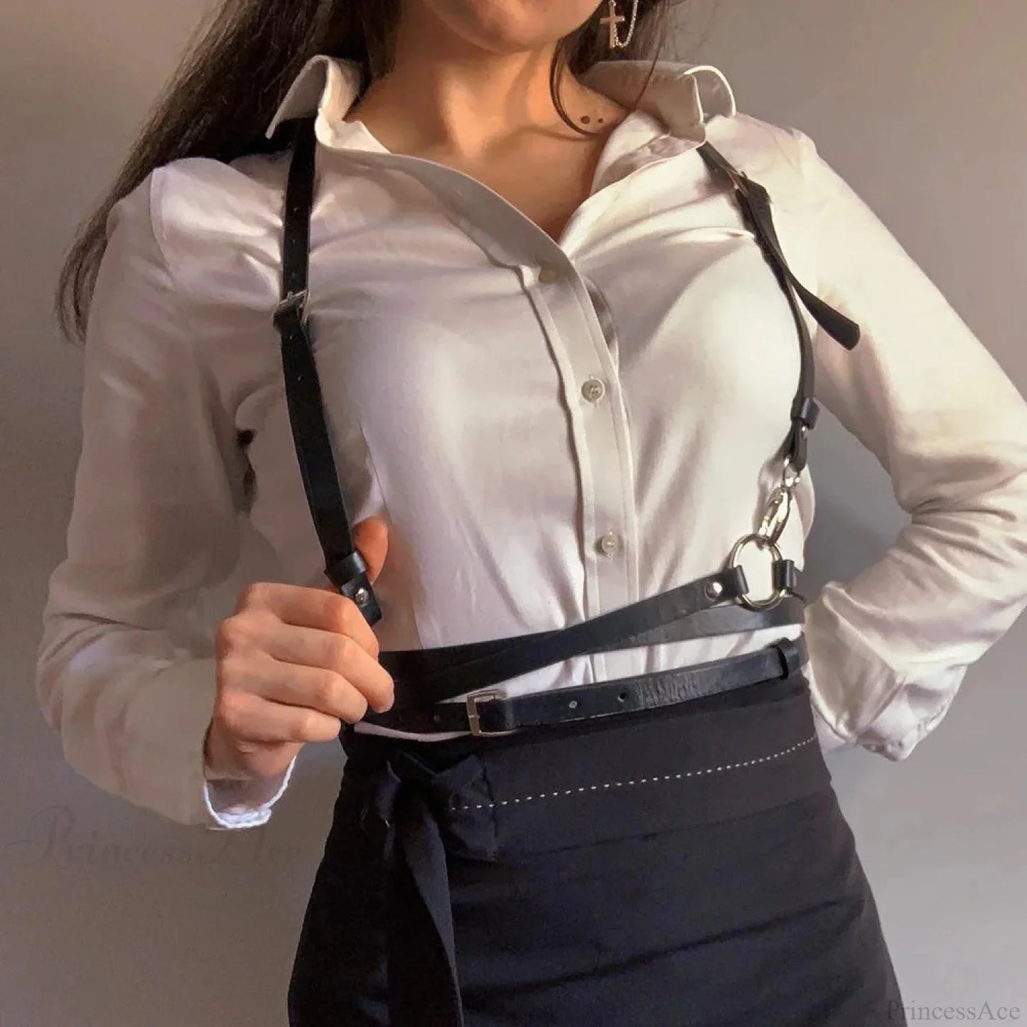 Seductive Gothic Leather Corset Strap
