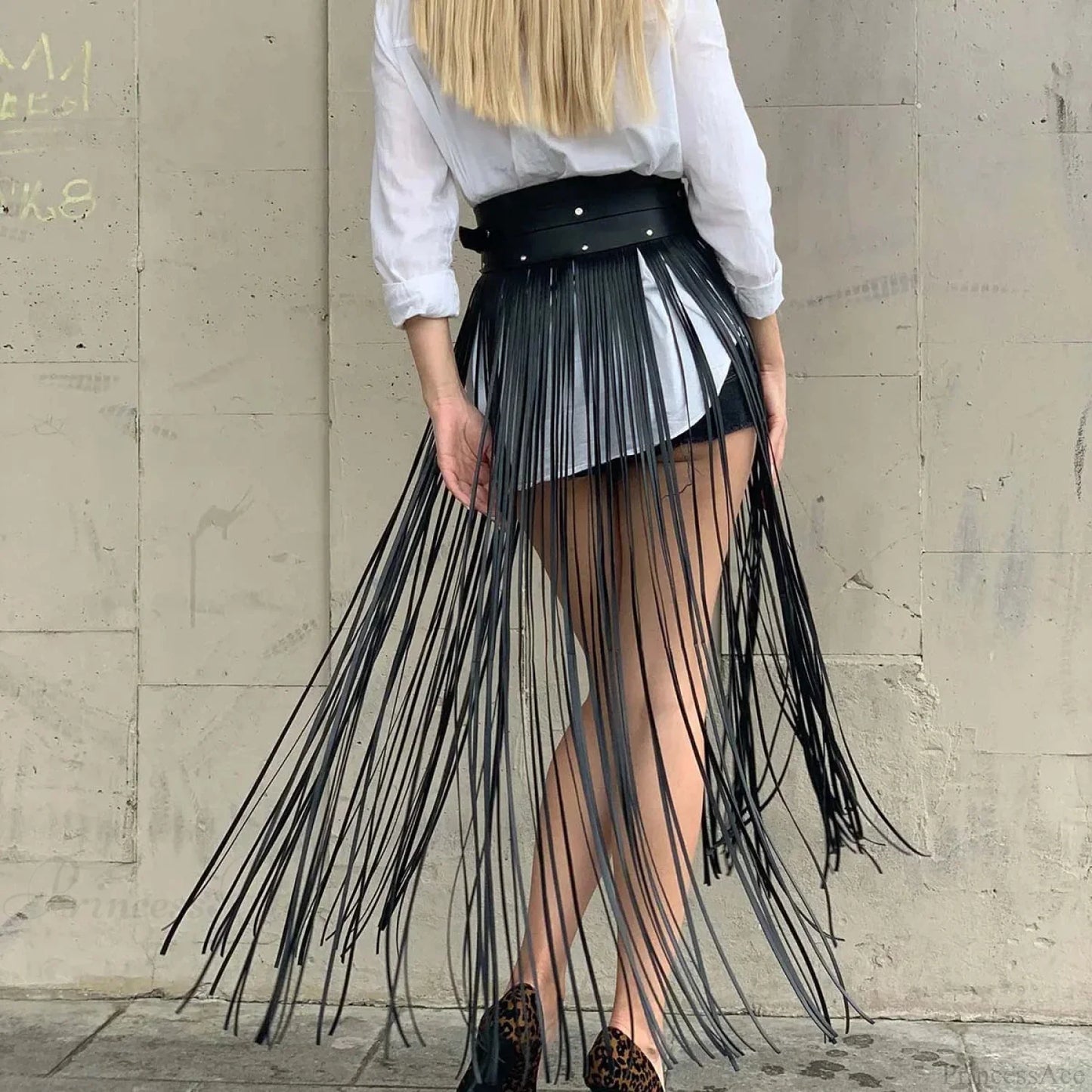 Seductive Gothic Leather Harness Waist Belt