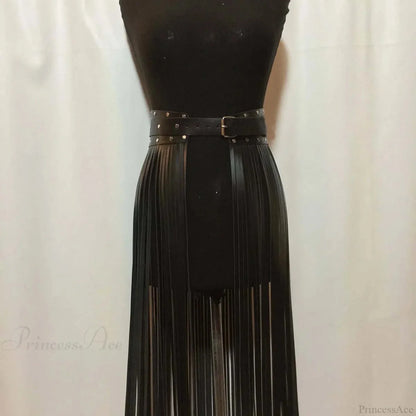 Seductive Gothic Leather Harness Waist Belt