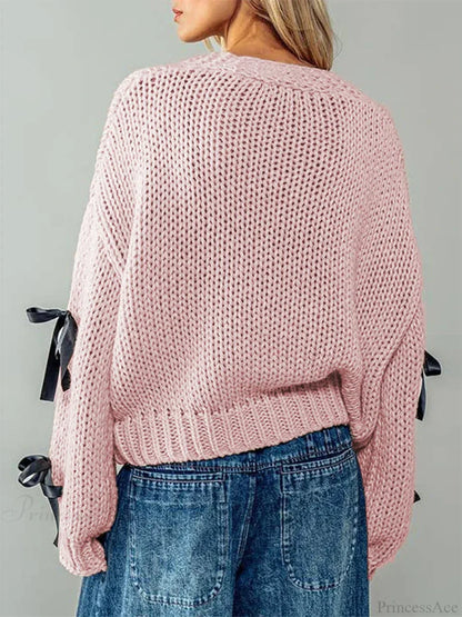 Sequined V-neck Knit Cardigan