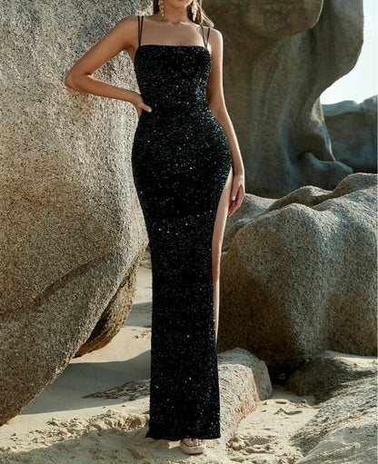 Sequins Spaghetti Strap Party Dress