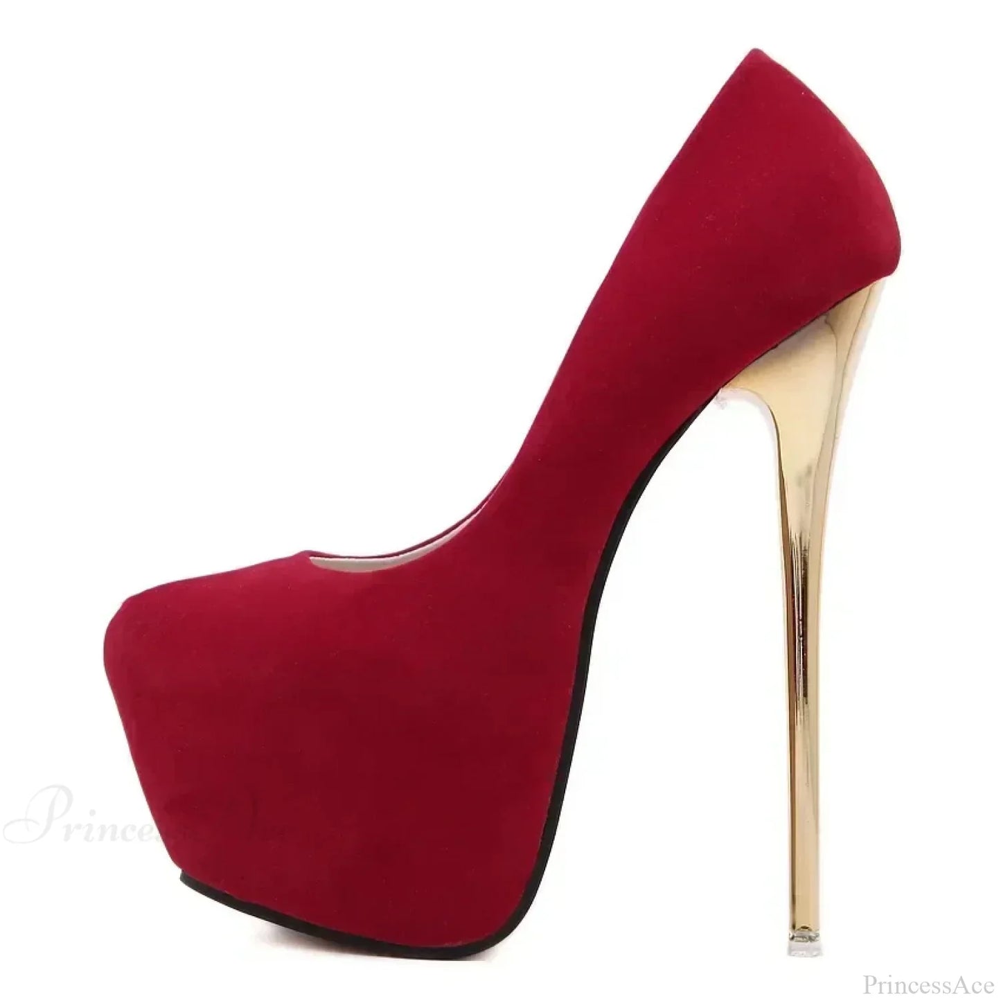 Sexy Club Suede Black High Heels 16cm Stiletto Waterproof Stripper Flock Pumps Ladies Shoes Plus Size High Heel