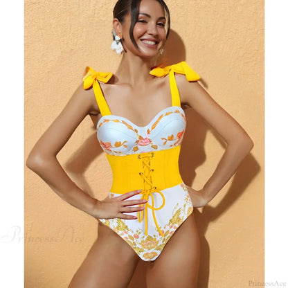 Sexy Cut Out Push Up One Piece Swimsuit