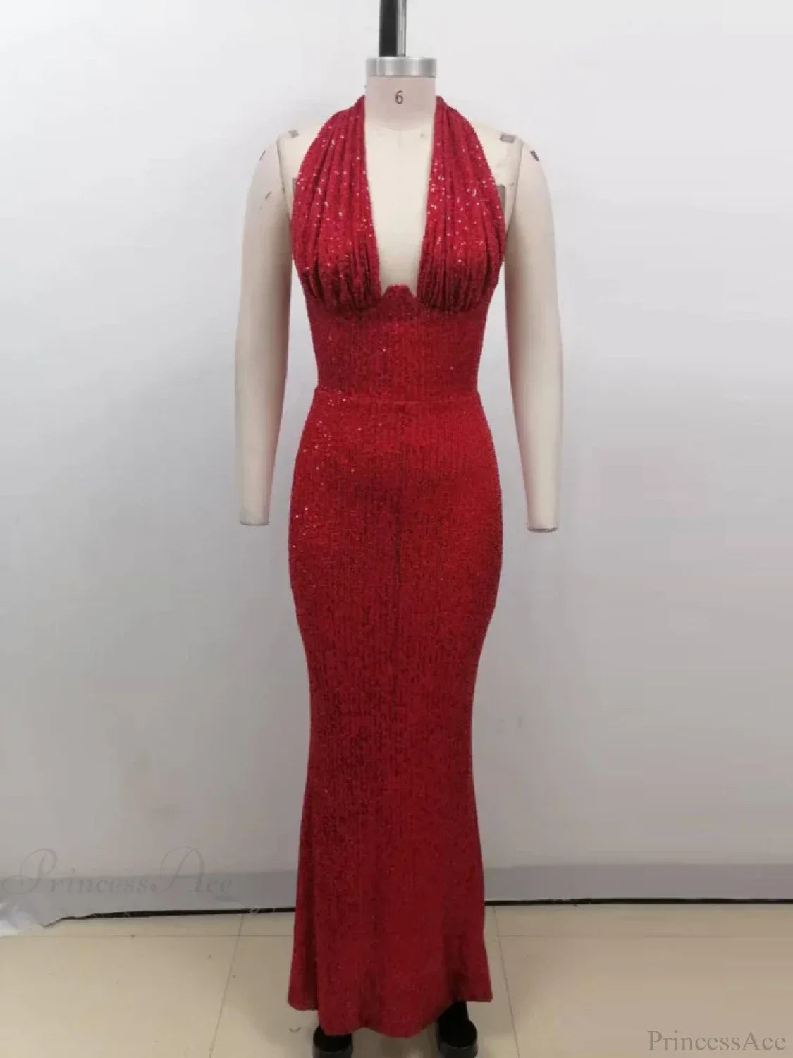 Sexy Halter Deep V Neck Sequins Green Sleeveless Backless Celebrity Christmas Party Dress