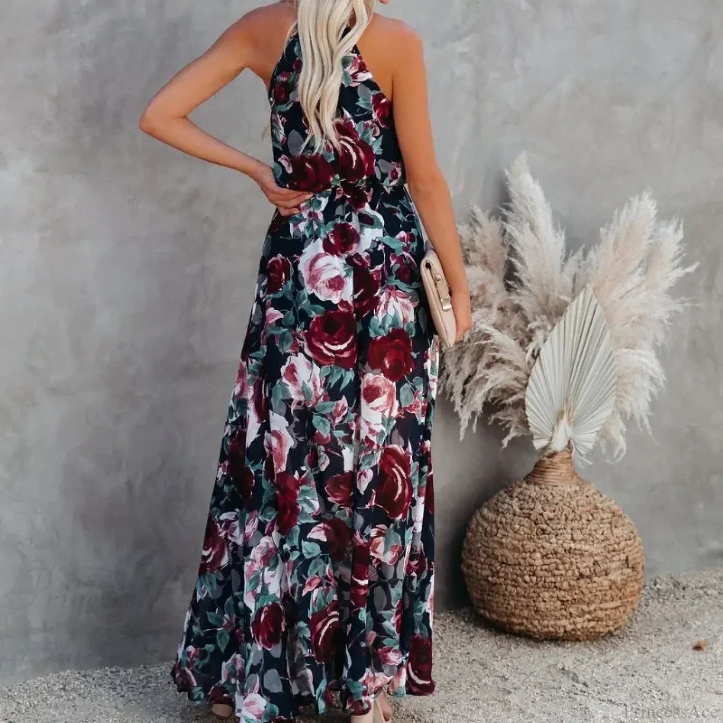Sexy Halter Floral Party Sundress