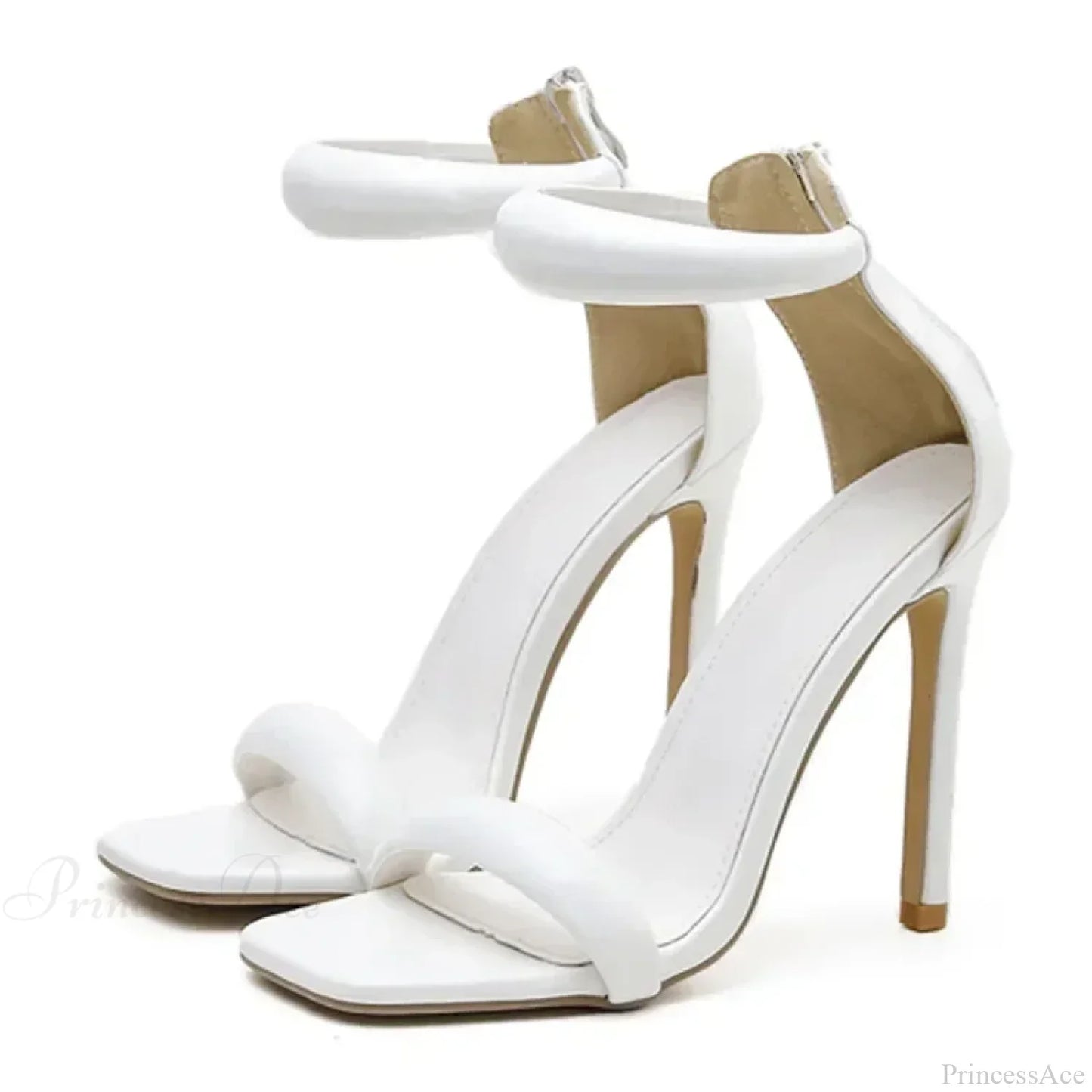 Sexy Luxury Brand Simple Peep Toe Thin High Heels Back Zipper Gold Wedding Party High Heel