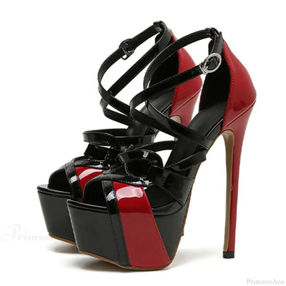 Sexy Peep-Toe 16.5CM Extreme High-Heels Sandals Party Wedding Banquet Stiletto Platform Pumps High Heel