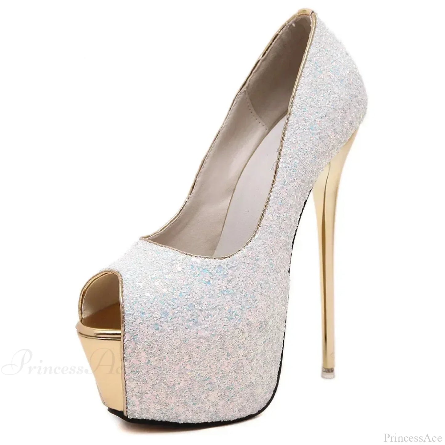 Sexy Peep Toe Platform Ultra High Heels Designer Bling Sequins Party Dress Female Sandal Pumps High Heel