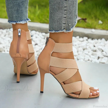 Sexy Peep-toe Thin High Heel Shoes Women Sandals Elegant Square Head Glitter Shinning Party Sandal High Heel